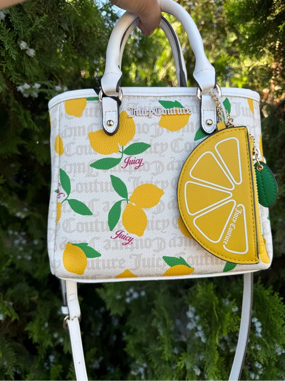 Juicy Couture Lemon Mini Tote Bag with Crossbody Strap, New with Tags - Picture 1 of 6
